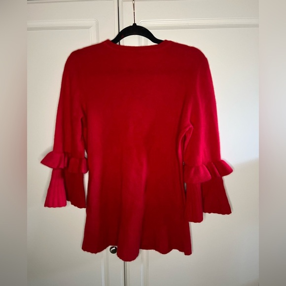 Isaac Mizrahi 100% Cashmere Tiered Sleeve Sweater - Picture 12 of 14